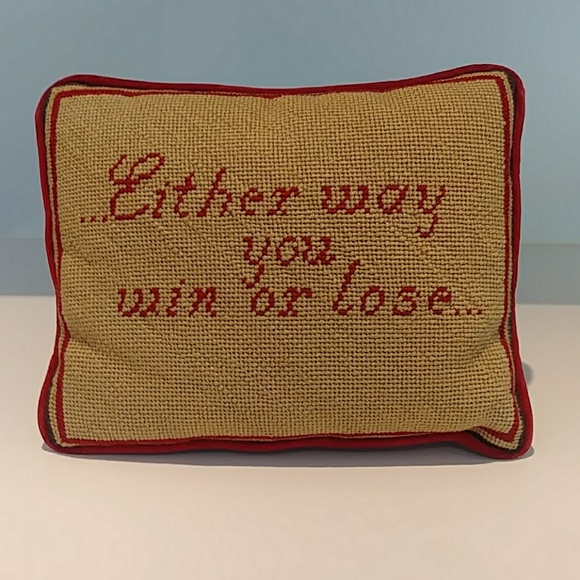 unknown Other - BOGO ITEM❗Vintage crewel saying accent pillow
